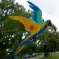 Preview: Sustainable window pictures: Handmade macaw in yellow with suction cup